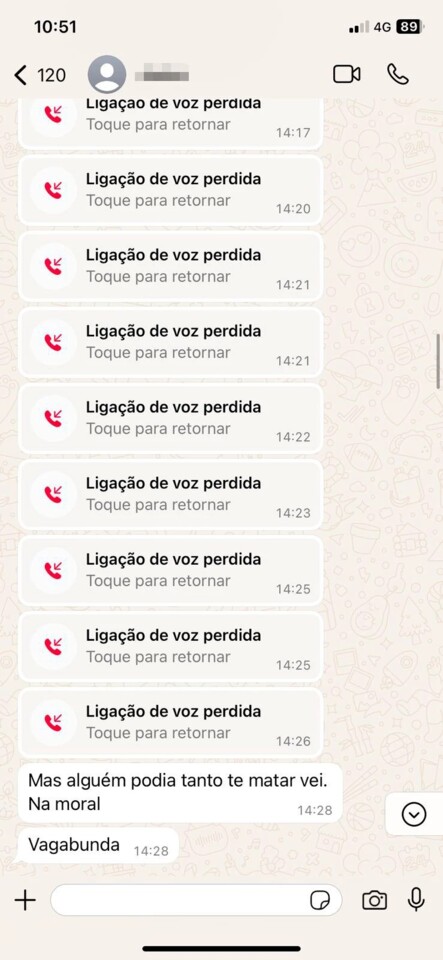 Captura de ecrã da conversa entre Sabino e o irmão | Agência Pública